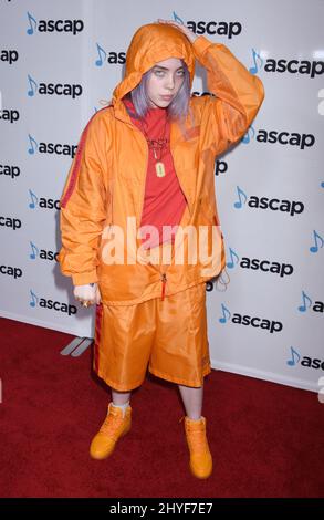 Billie Eilish nimmt an den ASCAP Pop Music Awards 2018 Teil, die im Beverly Hilton Hotel in Beverly Hills, Kalifornien, abgehalten werden Stockfoto