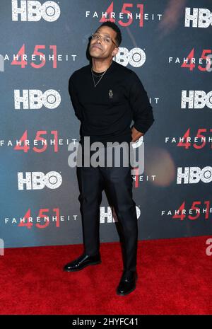 Maxwell nimmt an der Premiere von Fahrenheit 451 Teil, die am 8. Mai 2018 im NYU Skirball Center stattfand. Stockfoto