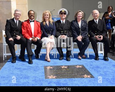 Fred Grandy, Ted lange, Jill Whelan, Gavin MacLeod, Lauren Tewes und Bernie Kopell während der Princess Cruises und der Darsteller von „The Love Boat“ Hollywood Walk of Fame Ehrenstern-Plakette am 10. Mai 2018. Stockfoto