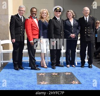 Fred Grandy, Ted lange, Jill Whelan, Gavin MacLeod, Lauren Tewes und Bernie Kopell während der Princess Cruises und der Darsteller von „The Love Boat“ Hollywood Walk of Fame Ehrenstern-Plakette am 10. Mai 2018. Stockfoto