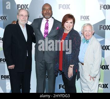 Martin Mull, David Alan Grier, Vicki Lawrence & Leslie Jordan nahmen an der FOX Networks 2018 im Vorfeld Teil, die am 14. Mai 2018 in der Wollman Rink im Central Park stattfand. Stockfoto