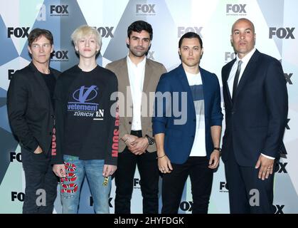Stephen Moyer, Sean Teale, Percy Hynes White, Blair Redford & Coby Bell nahmen an der FOX Networks 2018 im Vorfeld Teil, die am 14. Mai 2018 in Wollman Rink im Central Park stattfand. Stockfoto