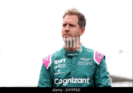 Aktenfoto vom 15-07-2021 von Aston Martins Sebastian Vettel. Ausgabedatum: Dienstag, 15. März 2022. Stockfoto