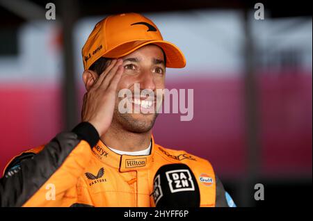 Aktenfoto vom 24-02-2022 von McLaren Daniel Ricciardo. Ausgabedatum: Dienstag, 15. März 2022. Stockfoto