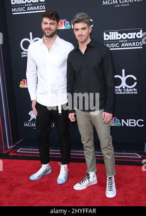 Alex Pall, Andrew Taggart und The Chainsmokers bei den Billboard Music Awards 2018, die am 20. Mai 2018 in der MGM Grand Garden Arena in Las Vegas, NV, verliehen wurden. Stockfoto