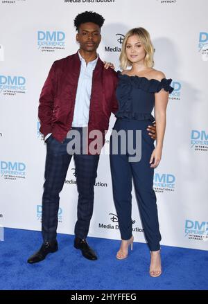 Olivia holt und Aubrey Joseph beim Disney/ABC International Upfront, das am 20. Mai 2018 im Walt Disney Studios Lot in Burbank, ca. Stockfoto