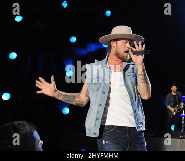 Brian Kelley von Florida Georgia Line tritt beim CMA Fest 2018 auf, das am 10. Juni 2018 im Nissan Stadium in Nashville, Tennessee, stattfand Stockfoto