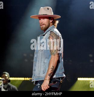 Brian Kelley von Florida Georgia Line tritt beim CMA Fest 2018 auf, das am 10. Juni 2018 im Nissan Stadium in Nashville, Tennessee, stattfand Stockfoto