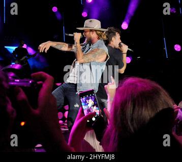 Brian Kelley von Florida Georgia Line tritt beim CMA Fest 2018 auf, das am 10. Juni 2018 im Nissan Stadium in Nashville, Tennessee, stattfand Stockfoto