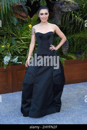 Daniella Pineda bei der Premiere von „Jurassic World: Fallen Kingdom“ in Los Angeles, die am 12. Juni 2018 in der Walt Disney Concert Hall in Los Angeles, CA, stattfand. Stockfoto