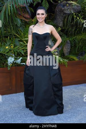 Daniella Pineda bei der Premiere von „Jurassic World: Fallen Kingdom“ in Los Angeles, die am 12. Juni 2018 in der Walt Disney Concert Hall in Los Angeles, CA, stattfand. Stockfoto