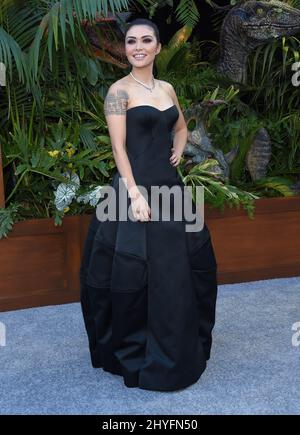 Daniella Pineda bei der Premiere von „Jurassic World: Fallen Kingdom“ in Los Angeles, die am 12. Juni 2018 in der Walt Disney Concert Hall in Los Angeles, CA, stattfand. Stockfoto