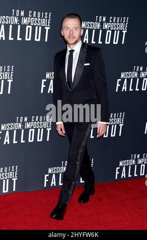 Simon Pegg bei der Washington DC Premiere von Mission: Impossible Fallout Stockfoto