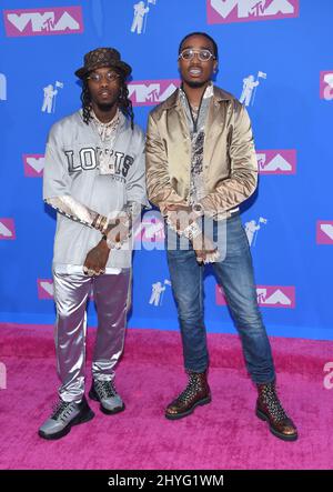 Migos bei der MTV 'VMAs' 2018, die am 20. August 2018 in der Radio City Music Hall in New York City, USA, stattfand Stockfoto
