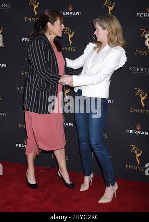 Crystal Chappell und Ashley Jones bei den Daytime Television Stars feiern die Emmy Awards-Saison 70. beim exklusiven Empfang der Television Academy in der Television Academy Stockfoto