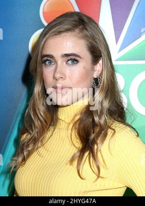 Melissa Roxburgh nahm am 6. September 2018 am NBC Fall New York Junket im Four Seasons Hotel New York Teil. Stockfoto