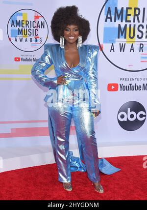 Amara La Negra bei den American Music Awards 2018 im Microsoft Theater L.A. Live am 9. Oktober 2018 in Los Angeles, CA. Stockfoto