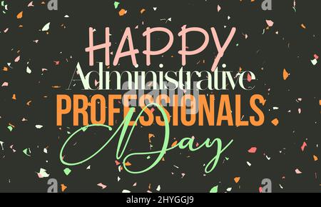 Tag Der Verwaltungsfachleute. Dankes-Vorlage für Banner, Karte, Poster, Hintergrund. Stock Vektor