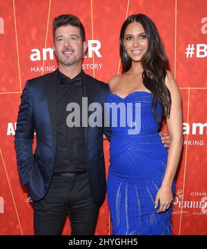 Robin Thicke und April Love Geary nehmen an der amfAR Gala Los Angeles 2018 Teil Stockfoto