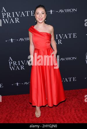 AVA Cantrell bei der Premiere von „A Private war“ in Los Angeles am 24. Oktober 2018 im Samuel Goldwyn Theatre in Beverly Hills, CA. Stockfoto