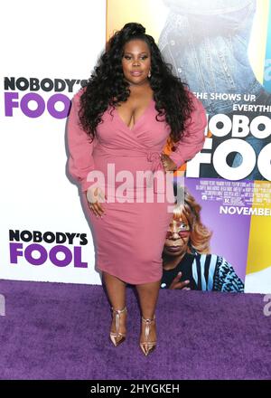 Amber Riley bei der Weltpremiere „Nobody's Fool“ auf dem AMC Lincoln Square in Los Angeles, USA Stockfoto