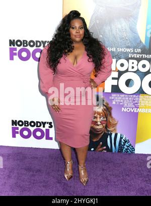 Amber Riley bei der Weltpremiere „Nobody's Fool“ auf dem AMC Lincoln Square in Los Angeles, USA Stockfoto