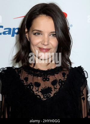 Katie Holmes kommt am 7. Dezember 2018 in New York zum iHeartRadio Jingle Ball 2018 von Z100 bei der MSG an Stockfoto