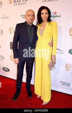 Sir Ben Kingsley und Daniela Lavender treffen bei der BAFTA Los Angeles Tea Party ein, die am 5. Januar 2019 im Four Seasons Hotel Beverly Hills in Culver City, USA, stattfand. Stockfoto