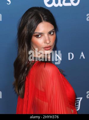 Emily Ratajkowski kommt zur jährlichen Black Tie Artistic Experience 'HEAVEN' von Art of Elysium 12., die am 5. Januar 2019 in Los Angeles an einem privaten Veranstaltungsort stattfand Stockfoto