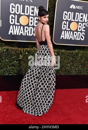 Sofia Carson bei den jährlichen Golden Globe Awards 76., die am 6. Januar 2019 im Beverly Hilton Hotel in Beverly Hills, CA, verliehen wurden. Stockfoto