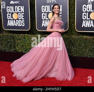 Emmy Rossum nahm an den jährlichen Golden Globe Awards 76. Teil, die am 6. Januar 2019 im Beverly Hilton Hotel in Beverly Hills, CA, verliehen wurden. Stockfoto