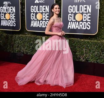 Emmy Rossum nahm an den jährlichen Golden Globe Awards 76. Teil, die am 6. Januar 2019 im Beverly Hilton Hotel in Beverly Hills, CA, verliehen wurden. Stockfoto