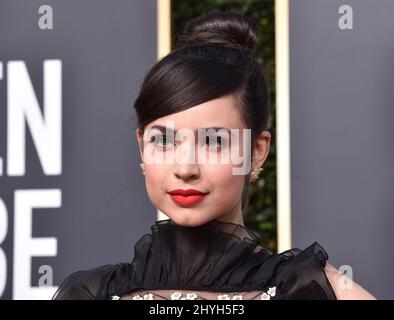 Sofia Carson nimmt an den jährlichen Golden Globe Awards 76. Teil, die am 6. Januar 2019 im Beverly Hilton Hotel in Beverly Hills, CA, verliehen wurden. Stockfoto