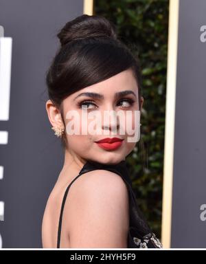 Sofia Carson nimmt an den jährlichen Golden Globe Awards 76. Teil, die am 6. Januar 2019 im Beverly Hilton Hotel in Beverly Hills, CA, verliehen wurden. Stockfoto
