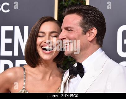 Bradley Cooper und Irina Shayk nehmen an den jährlichen Golden Globe Awards 76. Teil, die am 6. Januar 2019 im Beverly Hilton Hotel in Beverly Hills, CA, verliehen wurden. Stockfoto