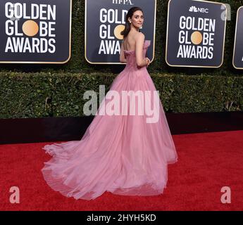 Emmy Rossum nahm an den jährlichen Golden Globe Awards 76. Teil, die am 6. Januar 2019 im Beverly Hilton Hotel in Beverly Hills, CA, verliehen wurden. Stockfoto