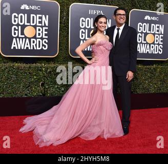 Emmy Rossum und Sam Esmail nahmen an den jährlichen Golden Globe Awards 76. Teil, die am 6. Januar 2019 im Beverly Hilton Hotel in Beverly Hills, CA, abgehalten wurden. Stockfoto