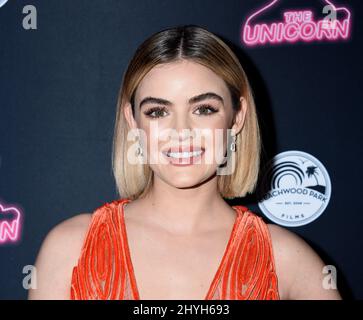 Lucy Hale bei der Einhorn-Premiere in Los Angeles Stockfoto