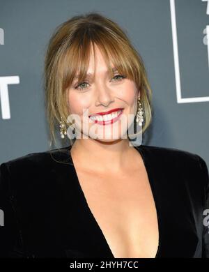 Elizabeth Olsen bei den Annual Critics' Choice Awards 24., die am 13. Januar 2019 in Santa Monica, CA, bei Barker Hanger verliehen wurden. Stockfoto