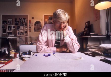 David Hockney in seinem Studio in London 1978 Stockfoto