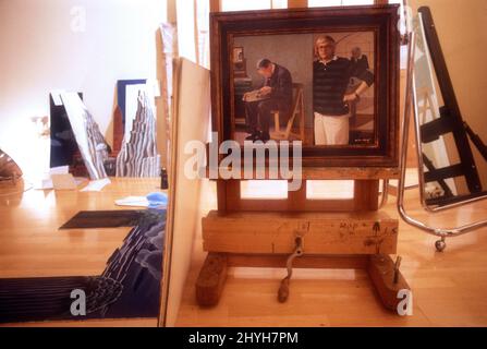 David Hockney in seinem Studio in London 1978 Stockfoto
