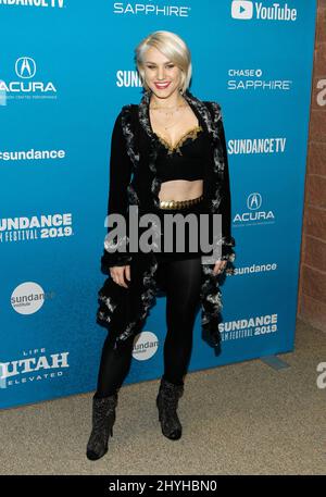 Ally Sereda bei der Premiere von „Extremely Wicked, Shockingly Evil and Vile“ während des Sundance Film Festivals 2019, das am 26. Januar 2019 im Eccles Theatre in Park City, UT, stattfand. Stockfoto