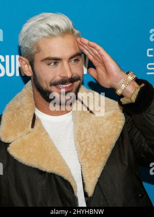 Zac Efron bei der Premiere von „Extremely Wicked, Shockingly Evil and Vile“ während des Sundance Film Festivals 2019, das am 26. Januar 2019 im Eccles Theatre in Park City, UT, stattfand. Stockfoto