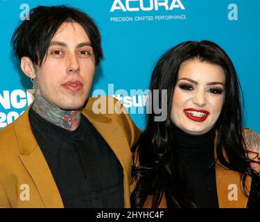 Ronnie Radke, Paige bei der Sondervorführung von „Fighting with My Family“ während des Sundance Film Festivals 2019, das am 28. Januar 2019 im Eccles Theatre in Park City stattfand. Stockfoto