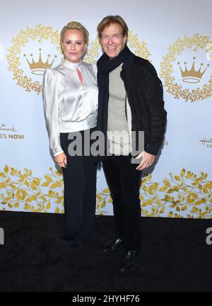 Josie Bissett und Jack Wagner kommen zum Hallmark Channel und zum Hallmark Movies & Mysteries Winter 2019 TCA Event im Tournament House Stockfoto