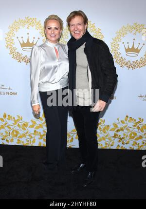 Josie Bissett und Jack Wagner kommen zum Hallmark Channel und zum Hallmark Movies & Mysteries Winter 2019 TCA Event im Tournament House Stockfoto