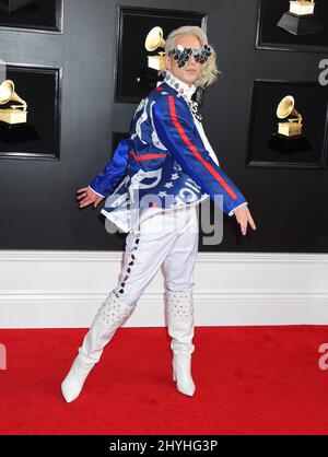 Ricky Rebel bei den jährlichen Grammy Awards 61., die am 10. Februar 2019 im Staples Center in Los Angeles, CA, verliehen wurden. Stockfoto