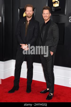 Brian Kelley, Tyler Hubbard, Florida Georgia Line, bei den jährlichen Grammy Awards 61., die am 10. Februar 2019 im Staples Center in Los Angeles, CA, verliehen wurden. Stockfoto