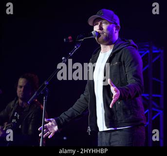 Cole Swindell tritt beim Eröffnungsessen zum 50.. Jahrestag des CRS auf, das von Warner Music Nashville im Omni Nashville Hotel veranstaltet wird Stockfoto