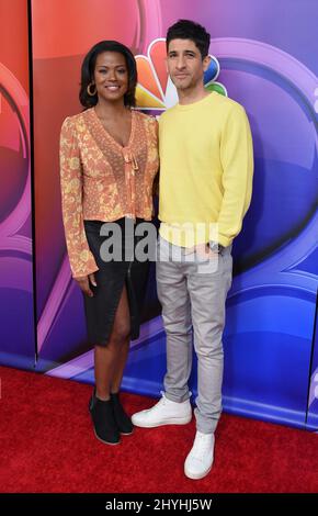 Cassandra Freeman und Raza Jaffrey beim NBC Universal Mid Season Press Day in Los Angeles Stockfoto